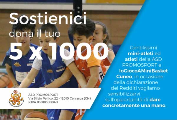 Dona il 5 per mille alla ASD PROMOSPORT