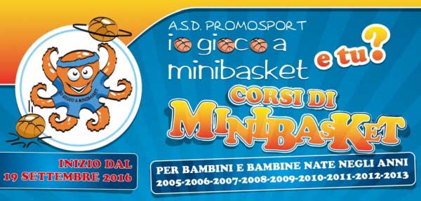 Finalmente ricominciano i corsi minibasket